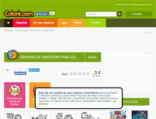 Tablet Screenshot of horoscopo.colorir.com
